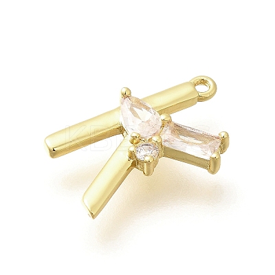 Brass Micro Pave Cubic Zirconia Pendants KK-M310-01G-11-1