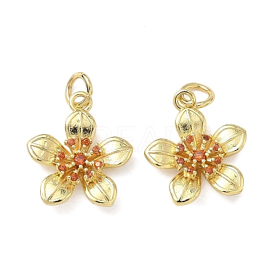 Brass Micro Pave Cubic Zirconia Pendants KK-F930-10G-1