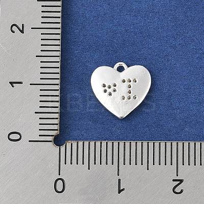 Brass Micro Pave Clear Cubic Zirconia Charms KK-R219-29S-1