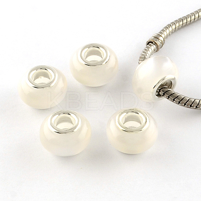 Imitation Cat Eye Resin European Beads RPDL-S002-12-1