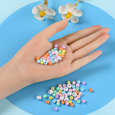DIY Round Letter Beads Bracelet Making Kit DIY-YW0004-96-1