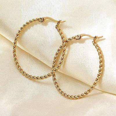 201 Stainless Steel Hoop Earrings EJEW-Q026-13G-A-1