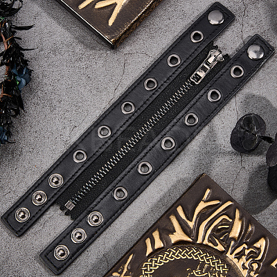 Punk PU Leather Cord Bracelets BJEW-WH20008-12C-1