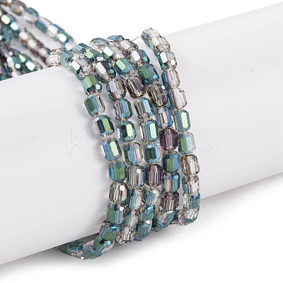 Electroplate Glass Beads Strands EGLA-D031-01U-1