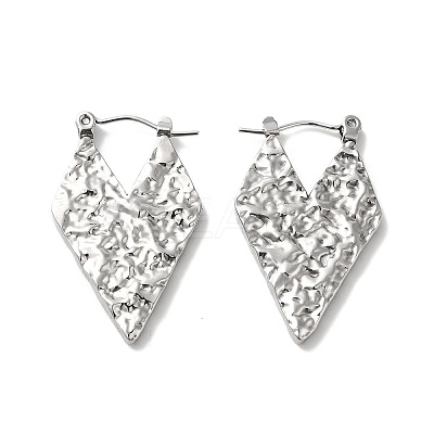 Non-Tarnish 304 Stainless Steel Heart Hoop Earrings for Women EJEW-K243-06P-1