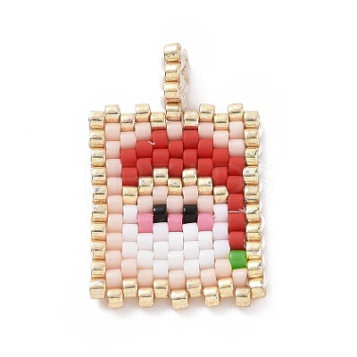 Christmas Theme Handmade MIYUKI Japanese Seed Loom Pattern Seed Beads PALLOY-MZ00060-04-1