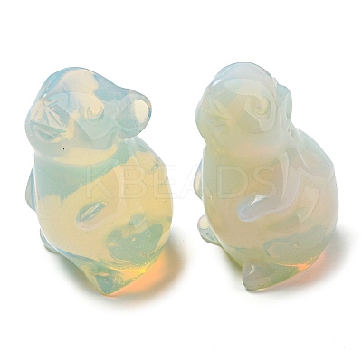 Opalite Carved Mouse Figurines DJEW-D012-02E-1
