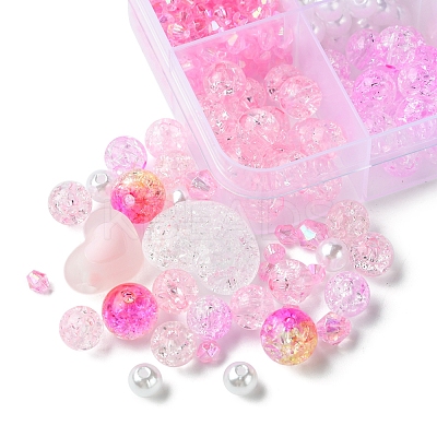 DIY Round Acrylic Beads Jewelry Making Findings Kits DIY-FS0007-05-1