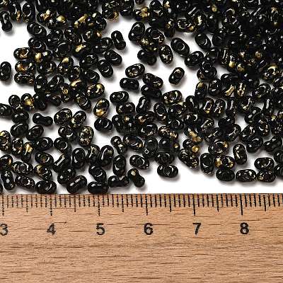 Spray Painted Glass Seed Beads SEED-F005-08A-03-1