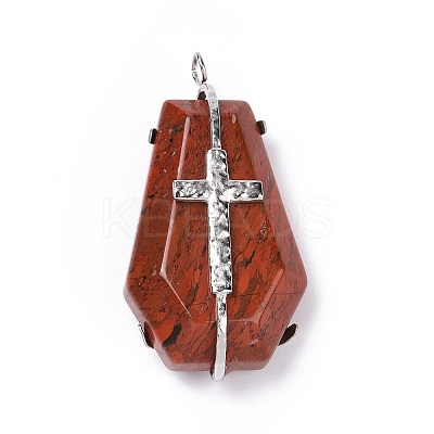 Natural Red Jasper Pendants G-C246-01D-P-1