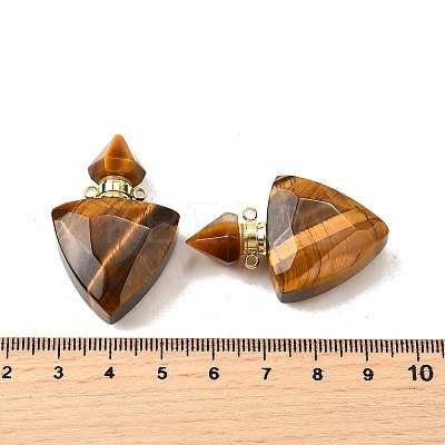 Natural Tiger Eye Perfume Bottle Pendants G-L623-10G-05-1