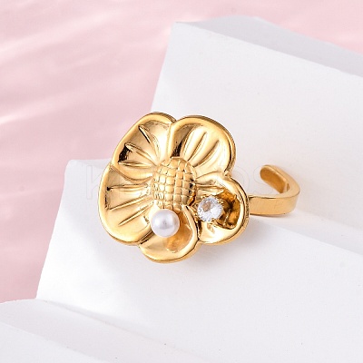304 Stainless Steel Adjustable Cuff Rings for Women LS-RJEW-B126-05G-02-1