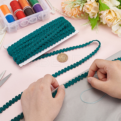 10M Polyester Braided Ribbons SRIB-WH0011-209B-1