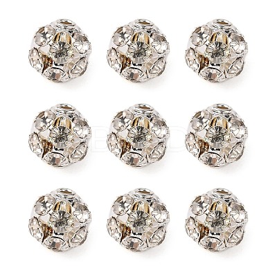 Brass Rhinestone Beads RB-H034-4-1