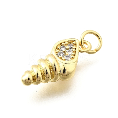 Brass Micro Pave Cubic Zirconia Pendants KK-F896-04G-1