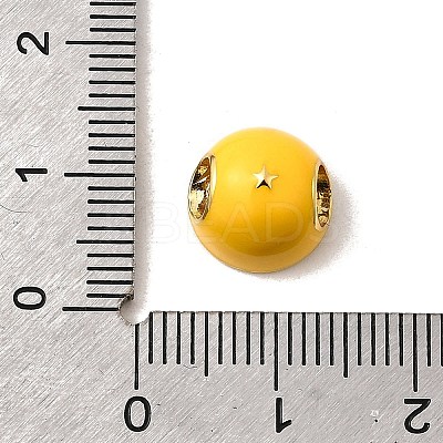 925 Sterling Silver Enamel European Beads STER-Z013-07P-09-1