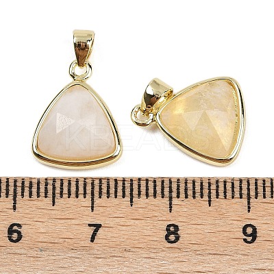 Natural Yellow Quartz Pendants G-O176L-12G-1