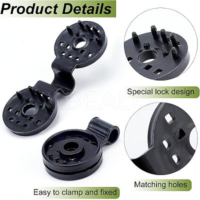 40Pcs 2 Colors Shade Cloth Plastic Clips KY-CA0001-26-1