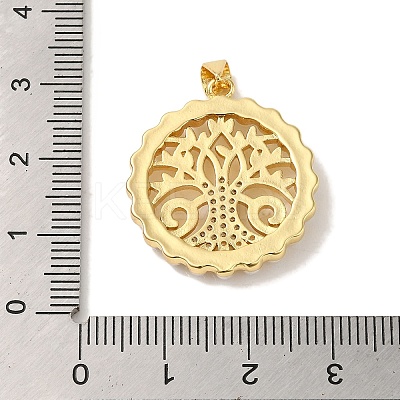 Rack Plating Brass Micro Pave Clear Cubic Zirconia Pendants KK-P267-04C-G-1