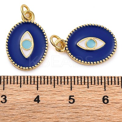 Brass Enamel Pendants KK-K339-08G-01-1
