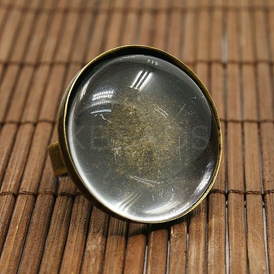 25mm Transparent Clear Domed Glass Cabochon Cover for Brass Portrait Ring Making KK-X0016-NF-1