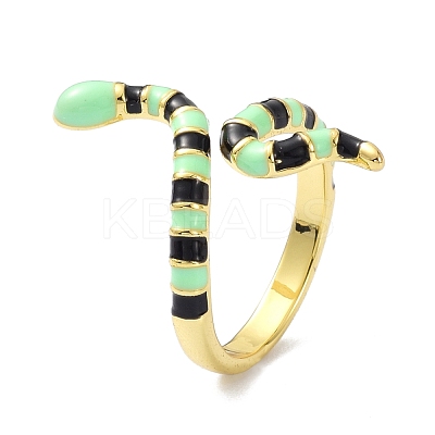 Snake Real 18K Gold Plated Cuff Rings for Women KK-C220-07G-1