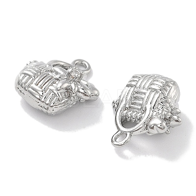 Brass Micro Pave Cubic Zirconia Pendants KK-M102-44P-1