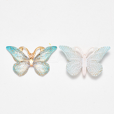 Transparent Acrylic Pendants LS-TACR-R140-08G-1
