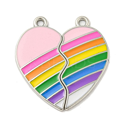 Alloy Enamel Split Pendants FIND-Z026-03D-1