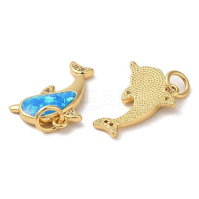 Rack Plating Brass Micro Pave Clear Cubic Zirconia Pendants KK-P268-15G-1