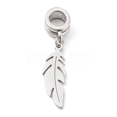 304 Stainless Steel European Dangle Charms PALLOY-JF00624-01-1