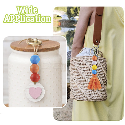 240Pcs 6 Colors Natural Wooden Beads WOOD-TA0002-74A-1