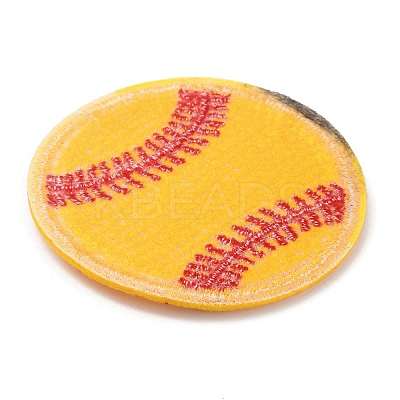 Sports Ball Theme Computerized Towel Fabric Embroidery Iron on Cloth Patches PATC-WH0007-23A-1