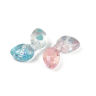 Transparent Resin Enamel Beads RESI-L047-07-1