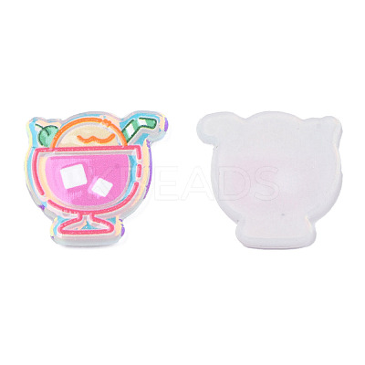 Transparent Printed Acrylic Cabochons TACR-N016-32-1