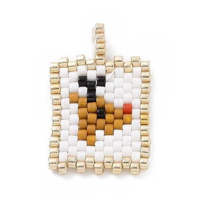 Christmas Theme Handmade MIYUKI Japanese Seed Loom Pattern Seed Beads PALLOY-MZ00060-02-1