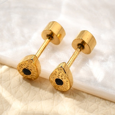 Ion Plating(IP) 304 Stainless Steel Teardrop Stud Earrings EJEW-A118-19G-01-1
