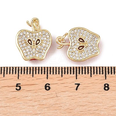 Brass Micro Pave Cubic Zirconia Pendants KK-Z146-17G-1