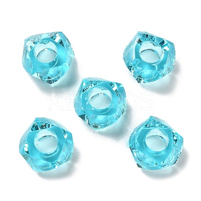 Transparent Resin European Beads RESI-B020-01E-1