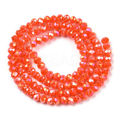 Electroplate Glass Beads Strands EGLA-A034-P6mm-B23-1