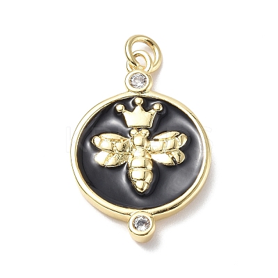 Eco-Friendly Brass Micro Pave Cubic Zirconia Pendants KK-F845-23G-02-1