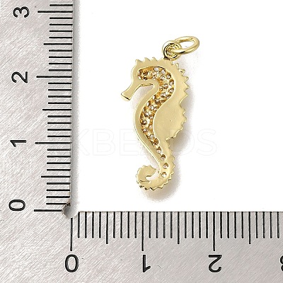 Brass Micro Pave Cubic Zirconia Pendants KK-R002-18G-1