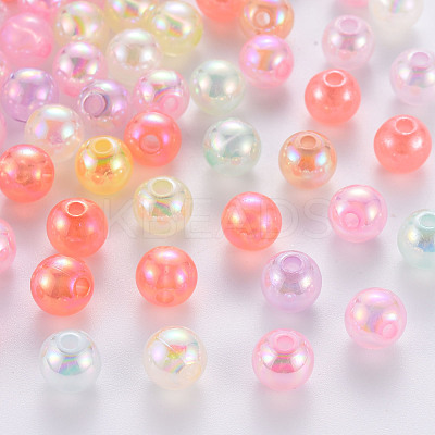AB Colour Imitation Jelly Acrylic Beads MACR-S823-8mm-1