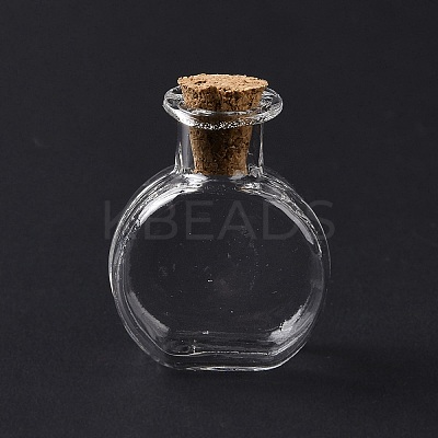 Flat Round Miniature Glass Bottles GLAA-H019-05A-1