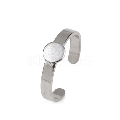 304 Stainless Steel Cuff Ring Components STAS-D372-04P-01-1