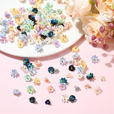 50Pcs Resin Pendants PALLOY-YW00104-01-1