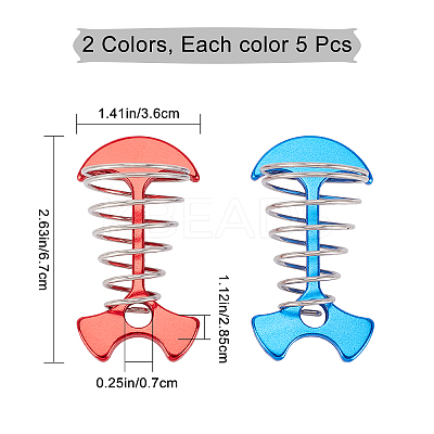 10Pcs 2 Colors Windproof Aluminium Alloy Fishbone Tent Stakes with Spring Buckle FIND-GF0003-99-1