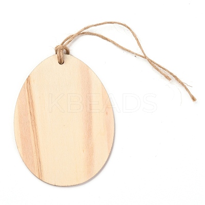 DIY Egg Shape Handmade Hollow Out Graffiti Wood WOOD-G007-02A-1