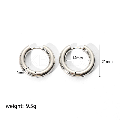 Simple and Elegant 304 Stainless Steel Ring Hoop Earrings for Fashionistas YS1475-6-1