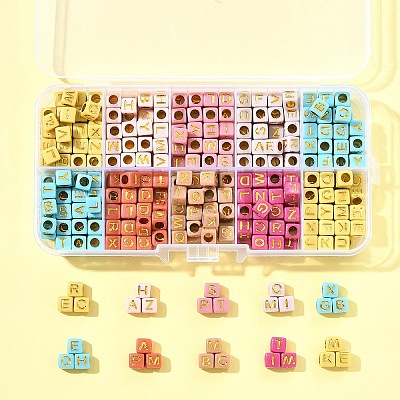 450Pcs 8 Colors Opaque Acrylic Beads OACR-FS0004-03-1